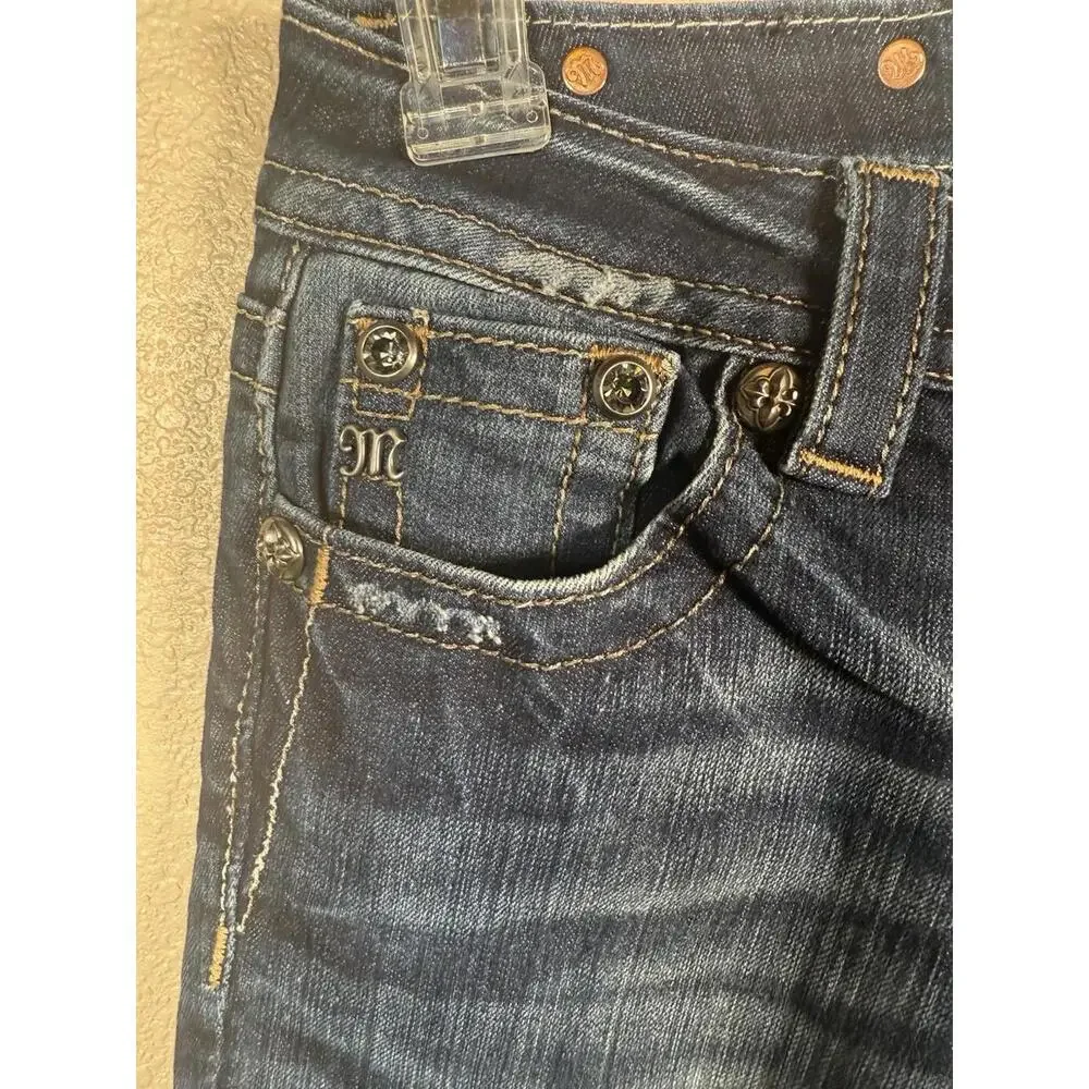 Miss Me Skinny Jeans Womens‎ Size 27 Embellished Rhinestone Signature Rise